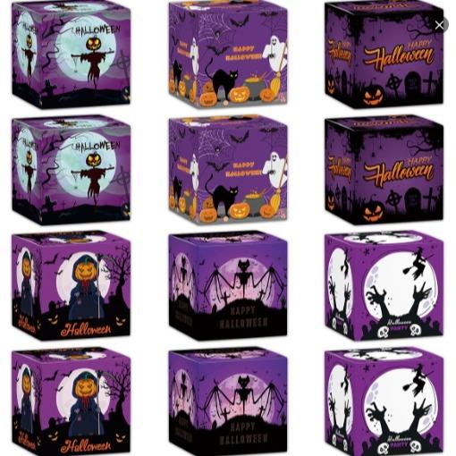 Halloween Candy Box, Snack packaging three-dimensional paper box scene layout party supplies---z