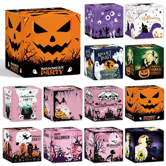 Halloween Candy Box, Snack packaging three-dimensional paper box scene layout party supplies---z