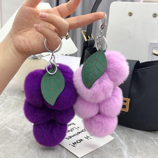 Fluffy Fruit Keychain/DIY Charms --z