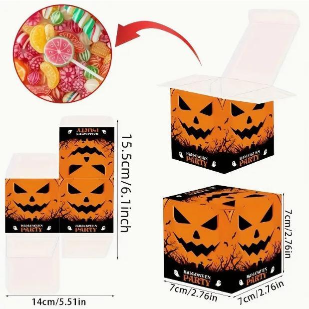 Halloween Candy Box, Snack packaging three-dimensional paper box scene layout party supplies---z