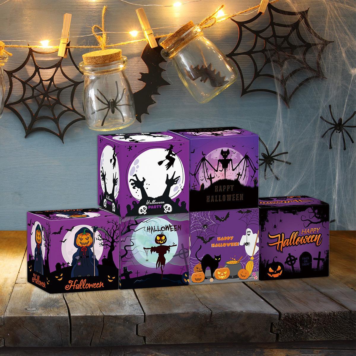 Halloween Candy Box, Snack packaging three-dimensional paper box scene layout party supplies---z