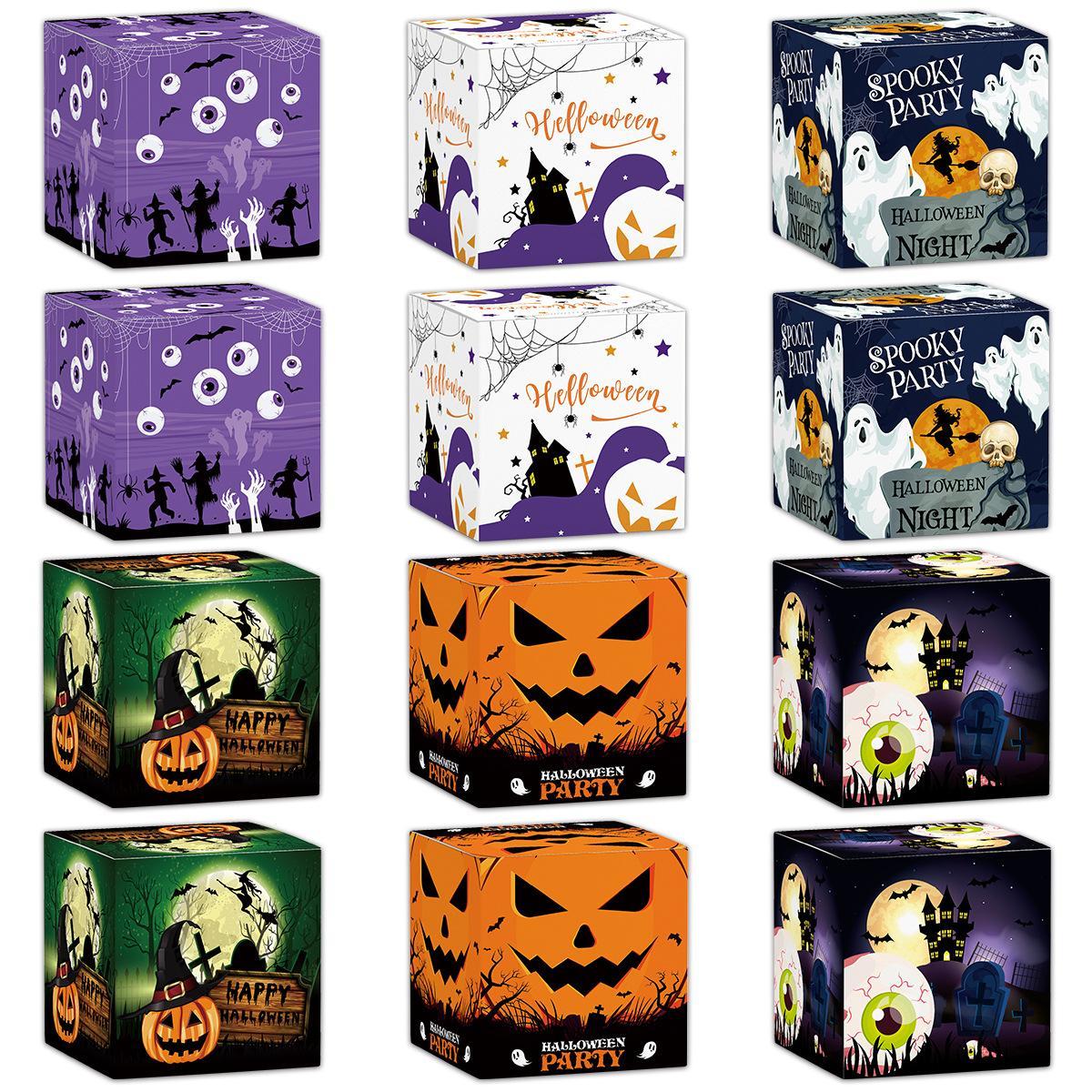 Halloween Candy Box, Snack packaging three-dimensional paper box scene layout party supplies---z