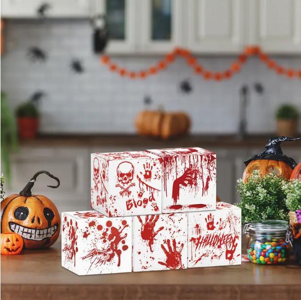 Halloween Candy Box, Snack packaging three-dimensional paper box scene layout party supplies---z