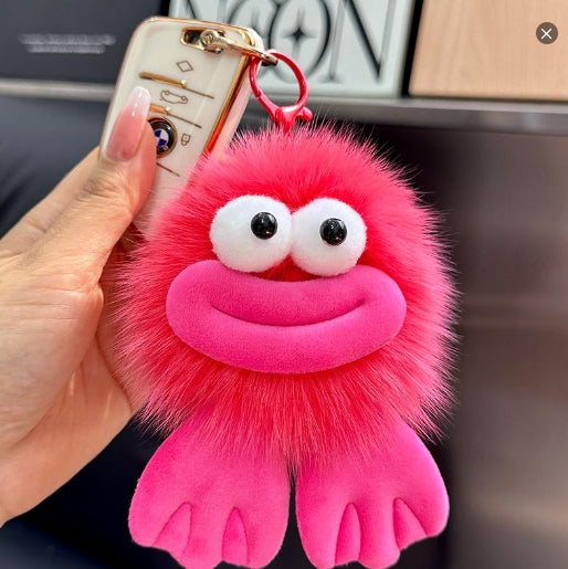 😍Fluffy Bigfoot Keychain,Mega Mouth Fuzzy Charm,Fluffy Big Mouth Keychain---z