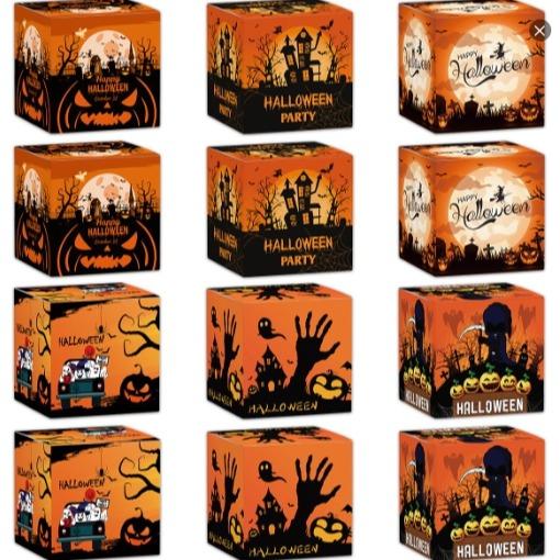 Halloween Candy Box, Snack packaging three-dimensional paper box scene layout party supplies---z