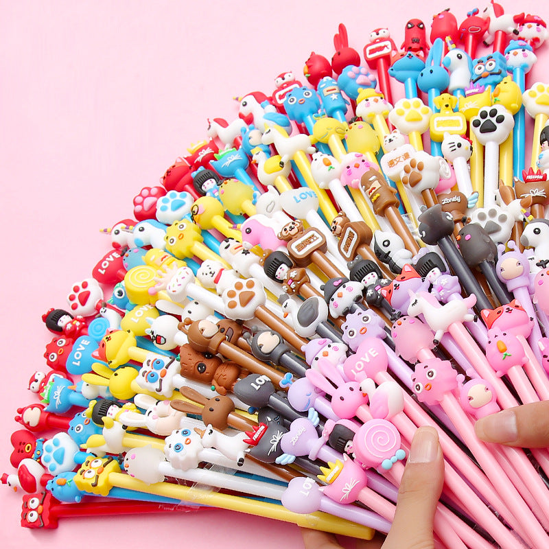 🎀🎀Cute Cartoon Neutral Pen needle head 0.5mm black carbon water pen signature pen --- z