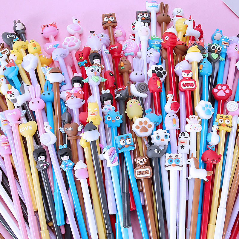 🎀🎀Cute Cartoon Neutral Pen needle head 0.5mm black carbon water pen signature pen --- z