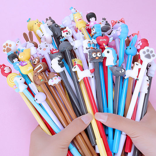 🎀🎀Cute Cartoon Neutral Pen needle head 0.5mm black carbon water pen signature pen --- z