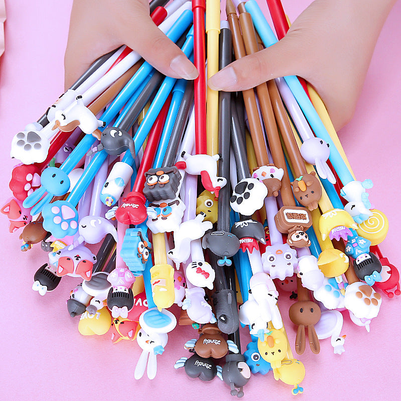 🎀🎀Cute Cartoon Neutral Pen needle head 0.5mm black carbon water pen signature pen --- z