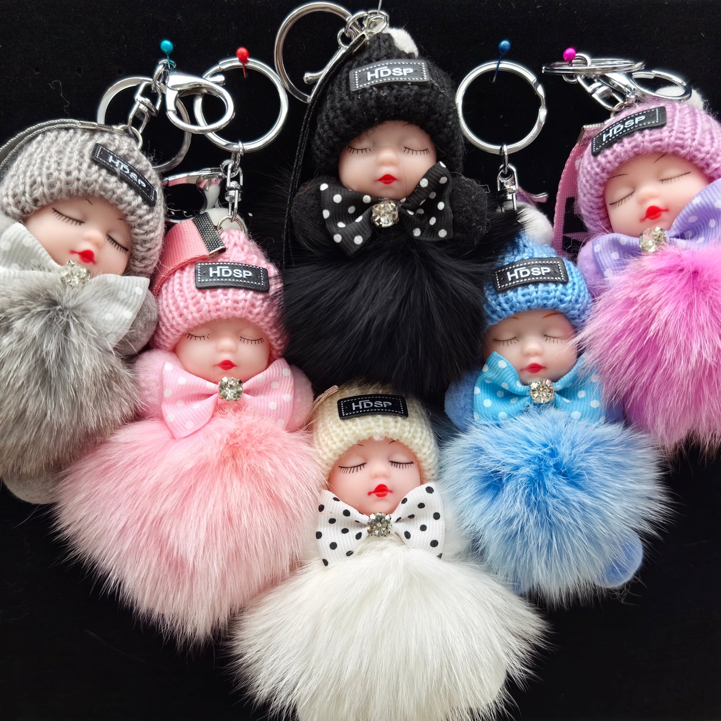 🔥TOP TRENDING🔥Sleepy Baby Doll Keychains/ Bag Charms  (Open in live) -z💝💝