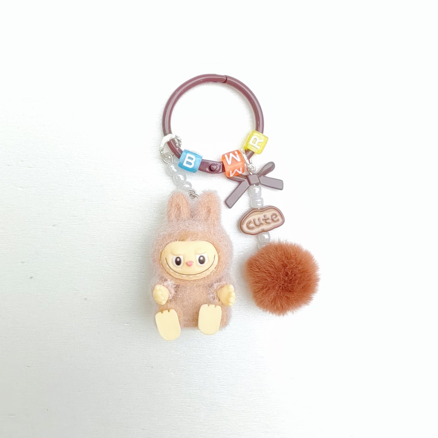 🔥TOP 1🔥Bubu Charm, Bubu Keychain,Bubu Fluffy Keymate,Softie Keyring---z