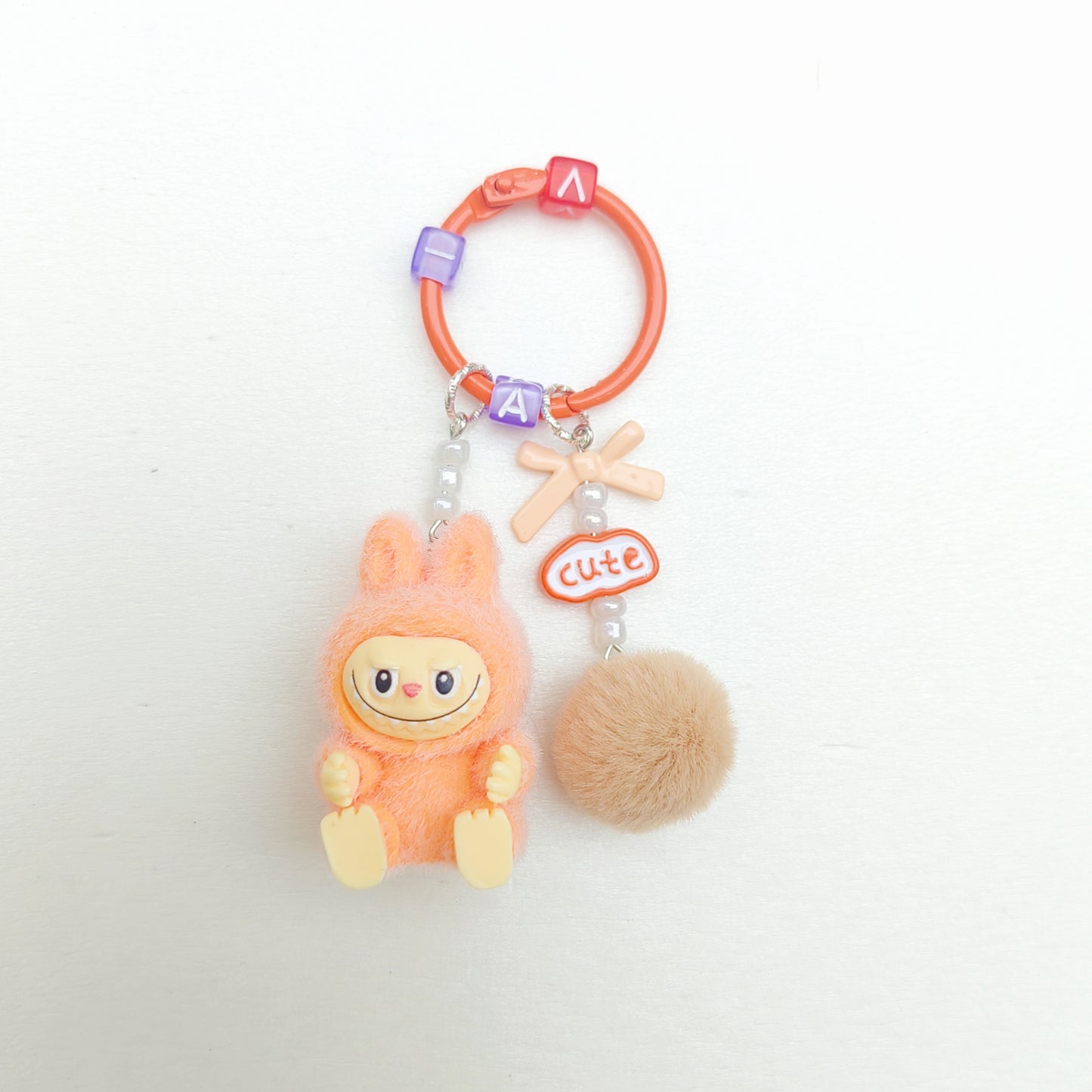 🔥TOP 1🔥Bubu Charm, Bubu Keychain,Bubu Fluffy Keymate,Softie Keyring---z